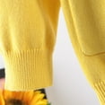 thumbnail image 6 of Gibobby Baby Girls Sweater Toddler Knit Cardigan Kids Long Sleeve Cardigan Infant Crewneck Coat Fall Winter,Yellow,8-9 Years, 6 of 7