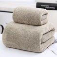 thumbnail image 1 of Juego de toallas de baño con estampado de vellón coral, anchas y poco profundas, absorbentes de agua, para cabello seco, regalo, 1 of 6