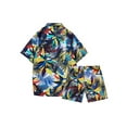 thumbnail image 7 of GXFC Men's Summer Hawaiian Shirt Outfits Short Sleeve Tropical Printed Button Down Shirt + Shorts Set Bathing Suit Casual Swimwear Beachwear 2Pcs for Men, 7 of 7