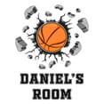 thumbnail image 2 of Sports Personalized Wall Decals for Boys Bedroom - Exploding Basketball DIY & Creativity Custom Name Wall Sticker - Size: 24 In x 30 In, 2 of 4