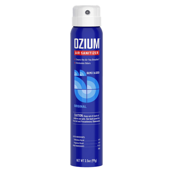 OZIUM Car Air Sanitizer Spray, For Air Sanitization and Odor Elimination, Original Scent, 3.5 oz