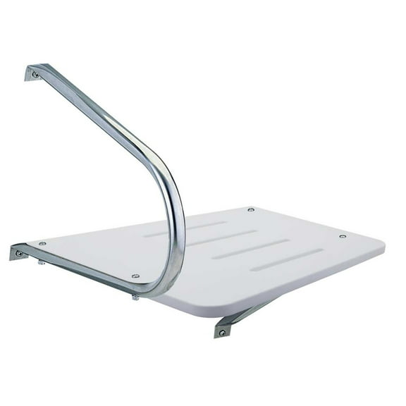 Garelick EEz-In Swim Platform with Wrap-Around Rail and Underside Support Rail for Boats with Outboard Motors
