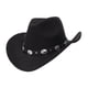thumbnail image 2 of Sombrero de vaquero occidental Fernando Estilo B negro, 2 of 8