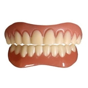 MANNYA False Teeth Silicone Upper Lower Veneers Perfect Laugh Veneers Dentures Paste Fake Teeth Braces