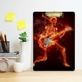 thumbnail image 6 of FMSHPON Fire Skull Guitar Clipboard Hardboard Wood Nursing Clip Board and Pull for Standard A4 Letter 13x9 inches, 6 of 7