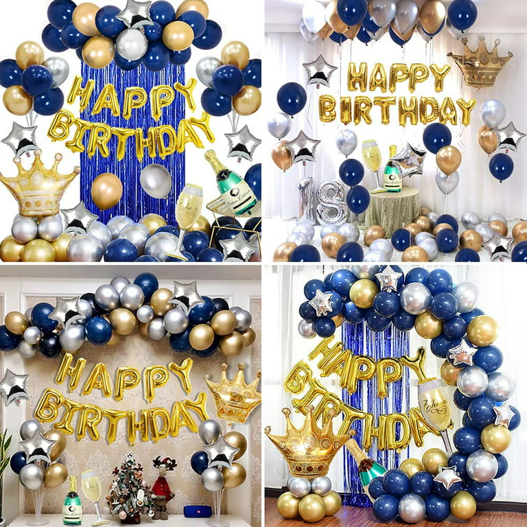 Gold Birthday Decorations for Women Men, Champagne Balloon Garland Arch Kit  for Gold Party Decorations