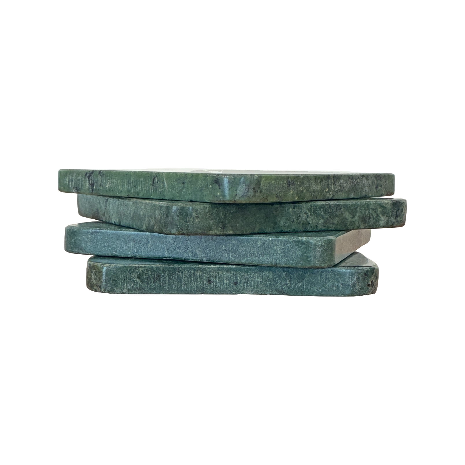 Evergreen Luxury Green Marble Drink Coasters Set of 4