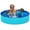 Blue-63" x 12", variant on JOYFY Foldable Pool Plastic Kiddie Pool, Portable Doggie Swimming Pool for Dogs Cats and Kids(63" x 12", Blue)