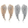 thumbnail image 3 of Opolski Women's 9K Gold Plated Angel Wings Crystal Ear Studs Luxury Earrings Jewelry, 3 of 7