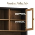 thumbnail image 4 of BELLEZE Tall Kitchen Pantry Cabinet, Freestanding Hutch for Kitchen Storage, Adjustable Shelves, Space-Saving Organizing Storage, Classic Black & Brown Finish Pantries (Brown Walnut), 4 of 7