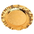 thumbnail image 1 of Bandeja redonda dorada para servir de 20 cm en forma de abanico, ondulada, de acero inoxidable, dorada, para dulces, ideal para fiestas, bodas y hogar., 1 of 14