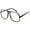 Black, variant on Newbee Fashion® - IG Unisex Slim Frame Lightweight Over Sized Round Clear Lens Fashion Glasses