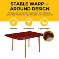 thumbnail image 4 of Red Boho Table Cloths for 6 Foot Rectangle Tables, Vintage Ethnic Tribe Abstract Art Retro Patio Waterproof Elastic Fitted Tablecloths, Washable Rectangular Table Cover for Camping, 4 of 8