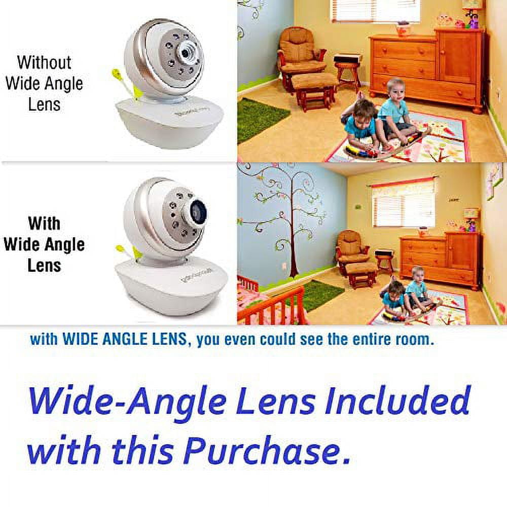 Moonybaby 50" Video Baby Monitor with 2 Cameras, Split Screen, White
