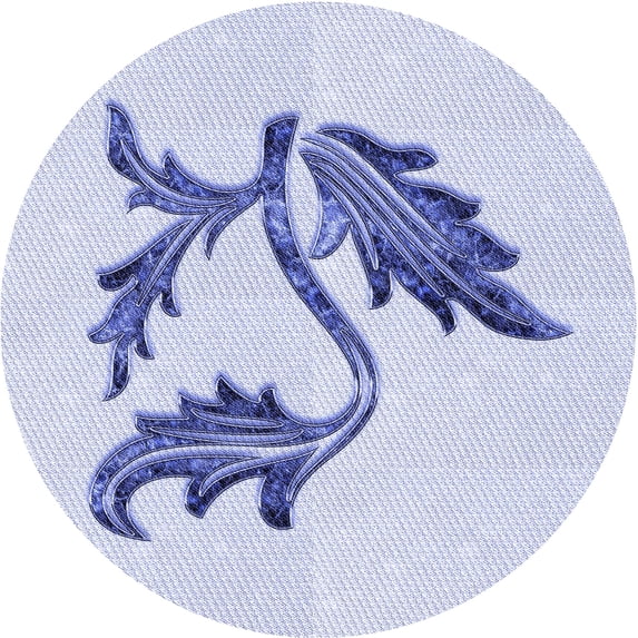 Ahgly Company Machine Washable Indoor Round Transitional Lavender Blue Area Rugs, 7' Round