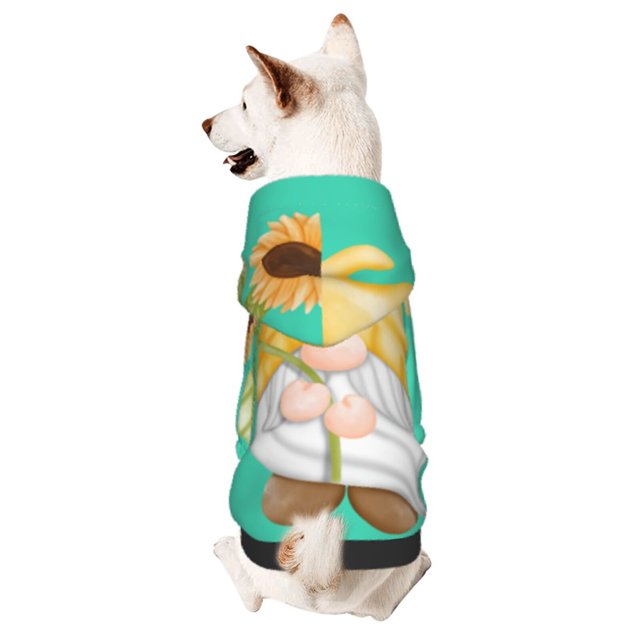 Balery Sunflower Gnomes5 Sudadera con Capucha para Perros Pequeños – Ropa para Mascotas, Disfraz para Perros y Gatos, Ideal para Fiestas y Cosplay-X-Large