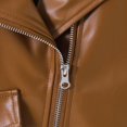thumbnail image 6 of Miluxas Kids Faux leather Vest Motorcycle Dress Casual Vest Jacket Coat for Boys Girls Brown 5 Years(110), 6 of 8