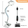thumbnail image 6 of Depuley 6W LED Clip Lamp Desk Reading Light with Flexible Arm USB Charging Socket 3 Color Changeable for Desk Bed Headboard Study, 6 of 8