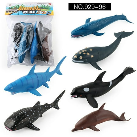 6pcs/set Marine Biological Model Ocean Life Toy Education Sea Animal