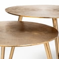 thumbnail image 7 of Mercana Reva I 24 x 21 Round Top Gold-Toned Metal Cast Aluminum Accent Table, 7 of 7