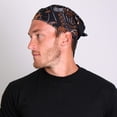 thumbnail image 3 of Bandana Hot Leathers Negro Naranja Calavera de Cachemira, 3 of 3