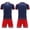 Dark Blue, variant on 2 Piece Kids Soccer Jersey Outfits Breathable Mesh Athletic Football Team Uniform Set Boys Sports Activewear Outfit Summer Casual Training Matching Set Red 4XS