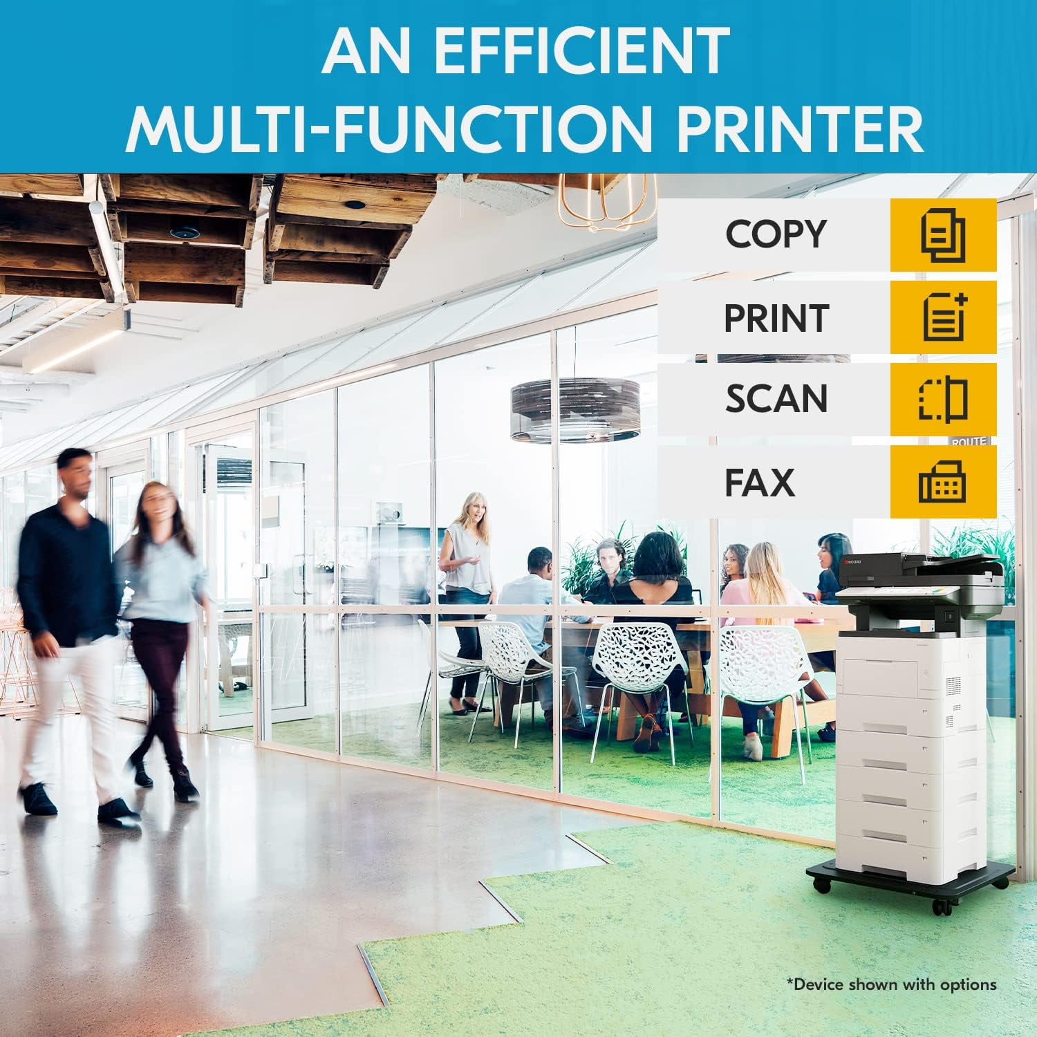 Kyocera ECOSYS MA6000ifx A4 Monochrome B/W Laser Multi-Function Printer - 62 ppm, Copy, Print, Scan, Fax, Duplex, Network, 1200 DPI, 1.5 GB Memory, 600 Sheets Capacity