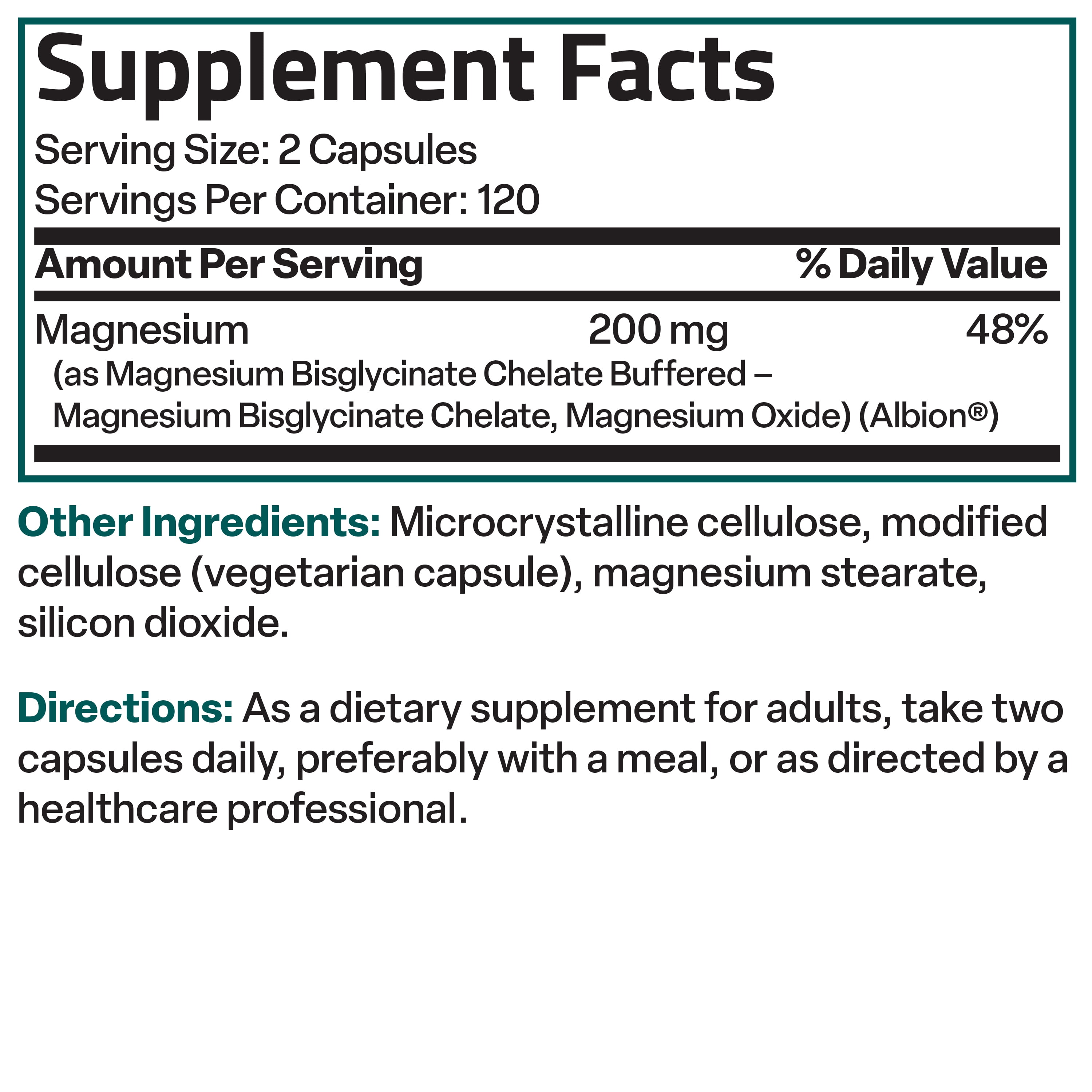Bronson Magnesium Glycinate 200 MG per Serving Chelated for High Absorption, Gentle On Stomach, Non-GMO, 240 Vegetarian Capsules