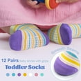 thumbnail image 2 of Non Slip Toddler Socks Girls Cartoon Crew Non-Slip Socks With Grips for Baby 1-7 Years Kids, 2 of 5