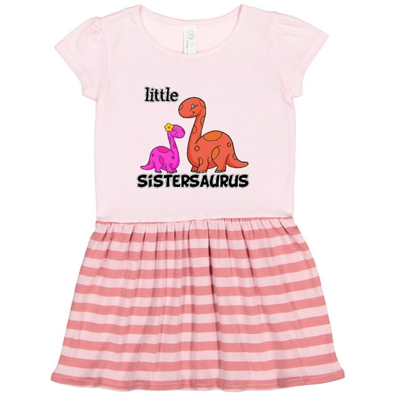 Inktastic Little Sistersaurus Gift Toddler Girl Dress