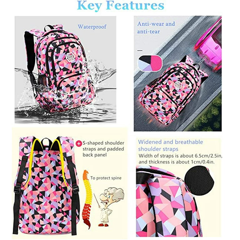 Cute Large Capacity Backpack Kawaii Girl Waterproof Nylon School