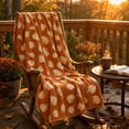 thumbnail image 5 of SLYNSHome Fall Throw Blanket Orange White Pumpkin Sketch Print Soft Flannel Fleece Cozy Lightweight Decorative Blanket For Couch Sofa Bed Thanksgiving Holiday Fireplace Home Decor, 5 of 7