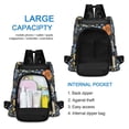 thumbnail image 6 of FORMRS Women's Travel Backpack Purse Anti-Theft Hidden Pockets Casual Shoulder Bag, Navy Floral Pattern, 6 of 7