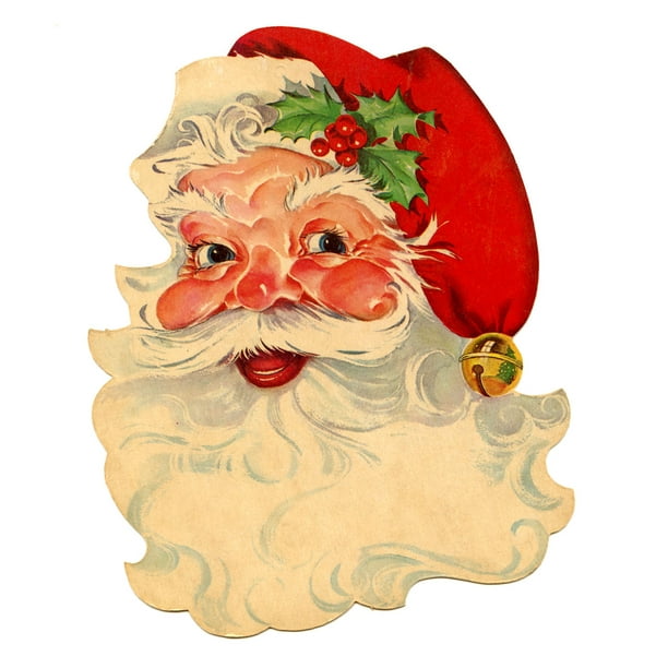 Santa Claus Face Large Wall Decor Decal 24" x 20"