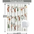 thumbnail image 3 of Christmas Shower Curtains for Bathroom, Merry Xmas Stocking Colorful Boho Polyester Fabric Bathtub Curtain with Hooks,72×72 Inches, 3 of 6