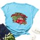 thumbnail image 4 of Camiseta de algodón con cuello redondo y estampado navideño de 2019 para mujer, manga corta, Wish Ebay Amazon Compras transfronterizas, 4 of 4
