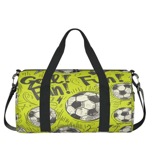 Herdesigns Soccer Gym Bag for Women, Duffle Bag for Travel Sport, Football Sports Theme Lightweight Waterproof Carry on Weekender Dance Yoga Workout Bags