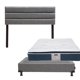 thumbnail image 1 of Colchón Matrimonial + Box Plomo + Cabecera Logan Restonic Dicasa Trust, 1 of 8