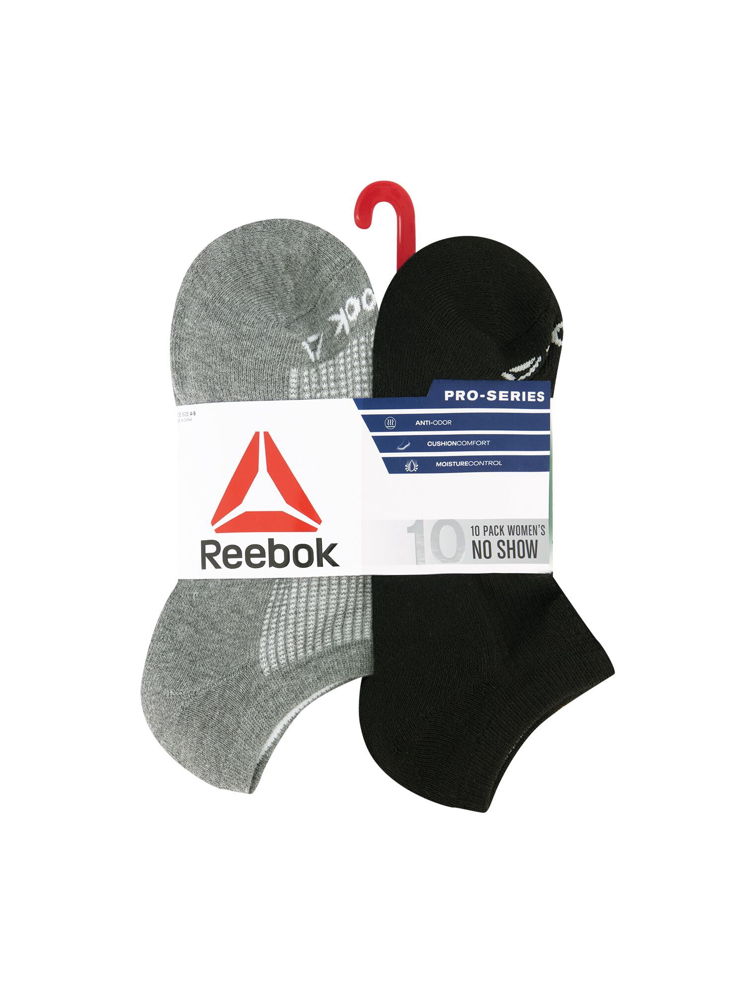 Reebok Women’s Cushion No Show Socks, 10 Pack, Size 4-10