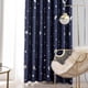 thumbnail image 2 of 2pc Curtain with Hot Silver Star and Moon Full Blackout Bedroom Living Room Heat Insulation Light Blocking Curtain Fabric, 2 of 5