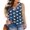 Star, variant on Plus Size Tank Tops For Women 3X Star Cami Sleeveless Camisole Blue V Neck Summer Beach Casual Loose Fit Vest 3XL 22W 24W