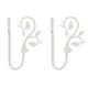 thumbnail image 1 of Paquete de ganchos de sujeción metálicos en forma de U para cortinas. Tratamiento de herrajes. Estilo3 Blanco, 1 of 8