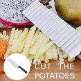 thumbnail image 3 of MLfire Potato Ripple Knife Crinkle Cutter Wavy Chopper French Fry Slicer Knife Stainless Steel Food Tomato Onion Lemon Salad Chopping Knife Wavy Slicer Wavy Vegetable Cutter Kitchen Tool, 3 of 9