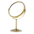 thumbnail image 5 of 6"" Two Sided Magnifying Table Mirror Round Rotary Desk Mirror Bronze, 5 of 8