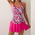 thumbnail image 1 of Trajes de baño para mujer, Trajes de baño para mujer, Traje de baño bikini de tirantes sin espalda de color liso para mujer, Conjunto de bikini con bloques de color y hombros descubiertos, Traje de ba, 1 of 6