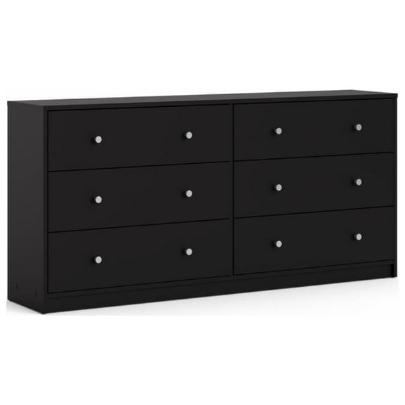 Studio 6 Drawer Double Dresser, Black