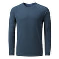 thumbnail image 5 of TOPTIE Men's Dry Fit Long Sleeve Sport T Shirts for Athletic Running, Casual Workout-Navy-XL, 5 of 7
