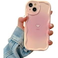 thumbnail image 7 of Love Heart Gradient Curly Wave TPU Case Compatible with iPhone Case (Purple,iPhone 14), 7 of 7