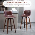 thumbnail image 4 of HOMCOM Bar Stools Set of 2, Counter Height Bar Chairs PU Leather Upholstery, 4 of 10