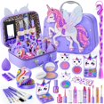 thumbnail image 1 of Kit de maquillaje Beayuck Kids con funda de almacenamiento Flying Horse para niña, 1 of 7